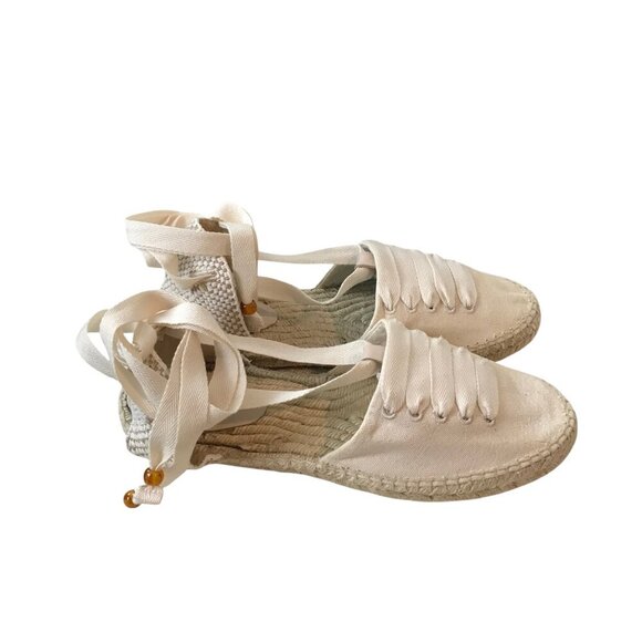 Weekend Max Mara Kirsh Espadrille Shoe Natural Size 41 (US 11) - Picture 4 of 6